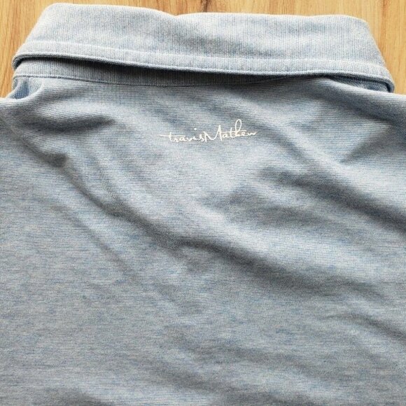 Travis Mathew Polo Shirt Blue Mens Size XXL Golf Short Sleeve Collar *LOGO* - Picture 6 of 12